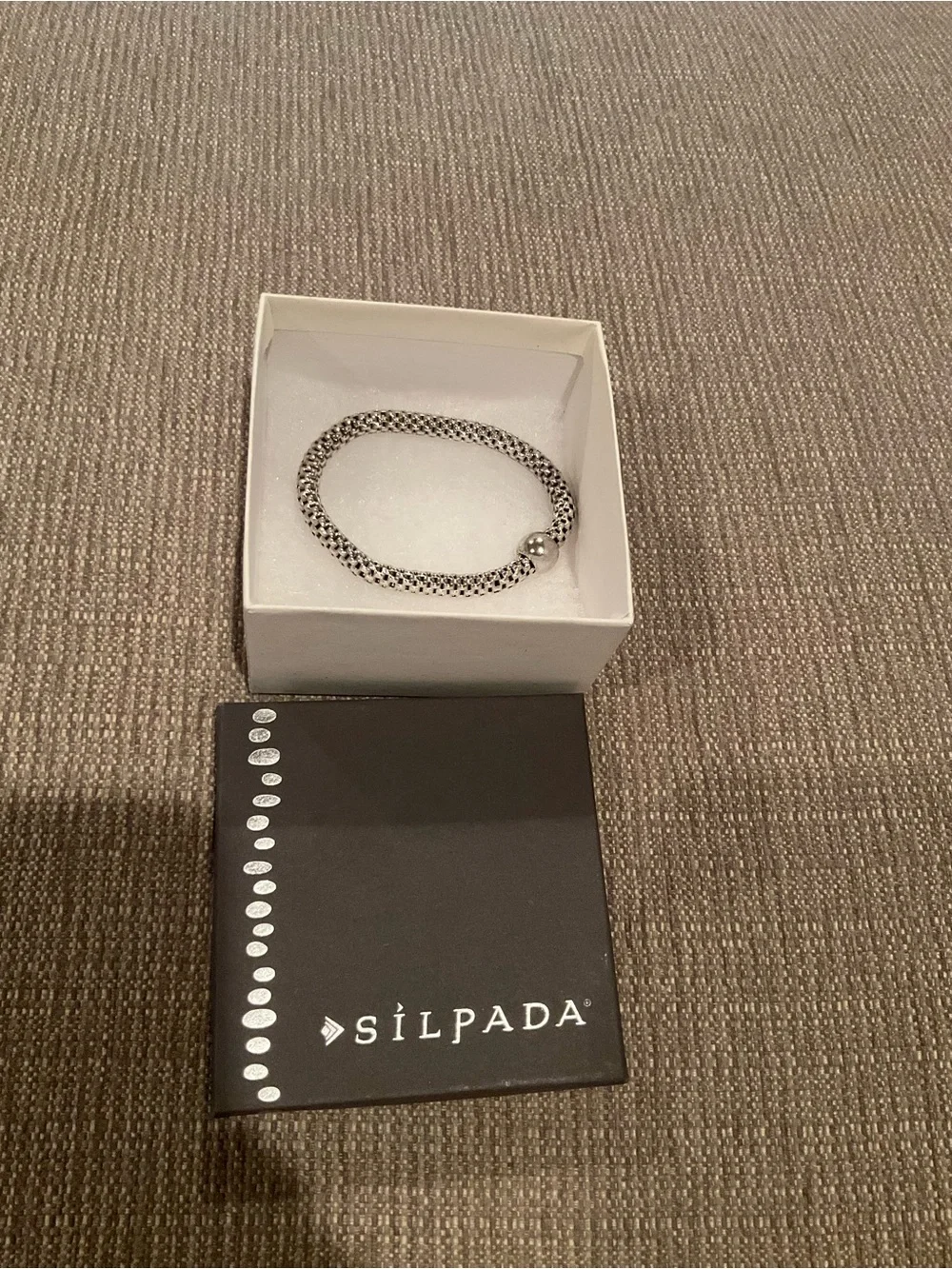 Silpada Sterling Silver Mesh Bracelet with Ball Clasp